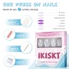 IKISKT Press On Nails - White Cat Eye Tips |