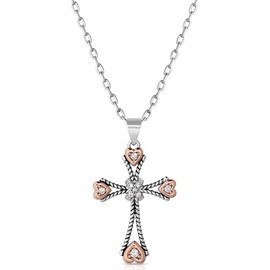 Montana Silversmiths Faith in my Heart Cross Necklace