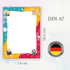 JuNa-Experten 24 Mini Notepads Cinema Party Bag Guest Gift for Birthday Children's Birthday Wedding Christening Girls Boys Cinema Party (24 Notepads)