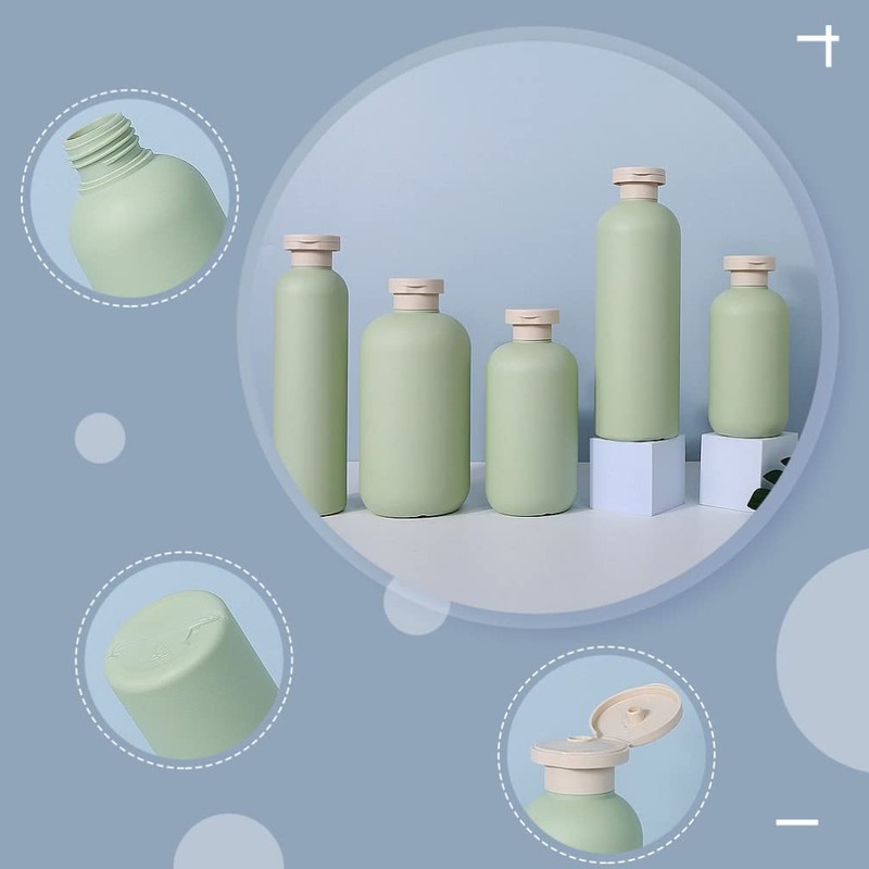 minkissy 3pcs Flip Cap Shampoo Bottles Empty Sub Package Squeeze