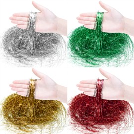 Sfcddtlg - Paquete de 8 carámbanos de Navidad - Espuela para árbol de Navidad - Coloridos flecos de hoja iridiscente de Navidad para árbol de Navidad, cumpleaños, boda, fiesta, decoraciones colgantes