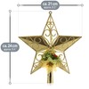 com-four® Christmas Tree Topper in Star Shape, Decorated Star for