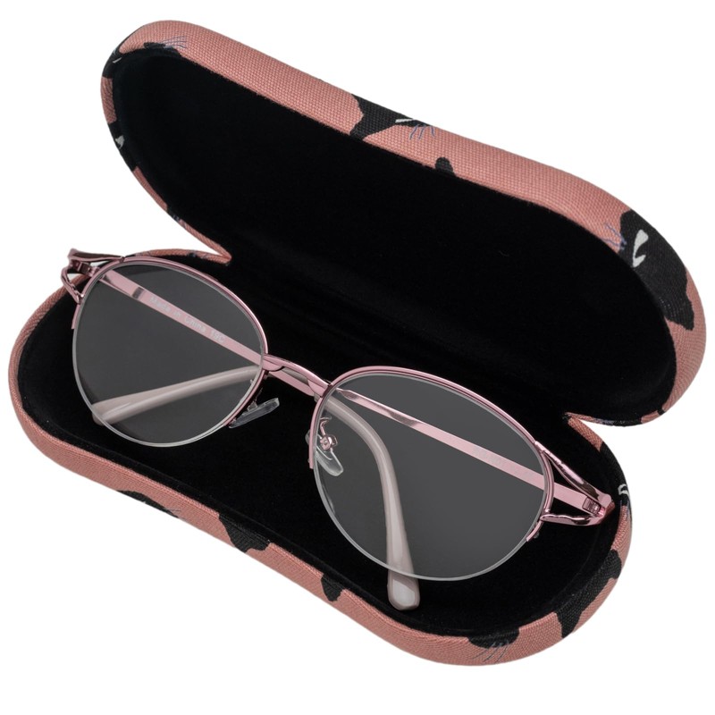 Pearl HO-4 092924 Glasses Case, Hard Type, Spring Type, Black