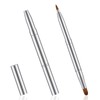 Retractable Lip Brush, Silver Dual Ended Lipstick Brush, Portable Brushes