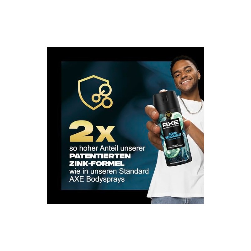 Axe Premium Bodyspray Aqua Bergamot Deo ohne Aluminiumsalze für 72H