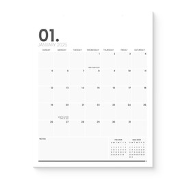 Karto Magnetic Calendar for Refrigerator 2025 - Vertical 8.5x11 inch Runs Until June 2026 - Versatile and Easy Planning with Aesthetic Fridge Calendar Magnet - Minimalist