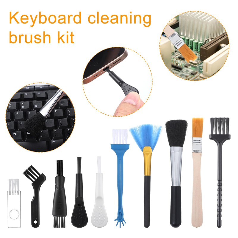 Bewudy 10 PCS Mini Keyboard Cleaning Brushes Kit, Anti-Static Electronic