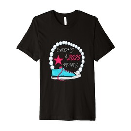 Chucks And Pearls 2025 Melanin African American Design Premium T-Shirt