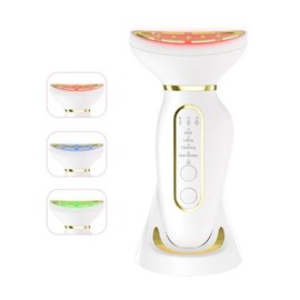 3-in-1 Beauty Massager for Face and Neck, Based on Triple Action LED, Thermal and Vibration Technologies for Skin Care at Home