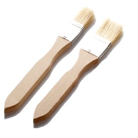 Lares Pastry Brush / Kitchen Brush – Made of Beech Wood – Ideal for Greasing and Glazing – Set of 2 (2.5 cm + 3.5 cm Brush Width) – Made in Germany