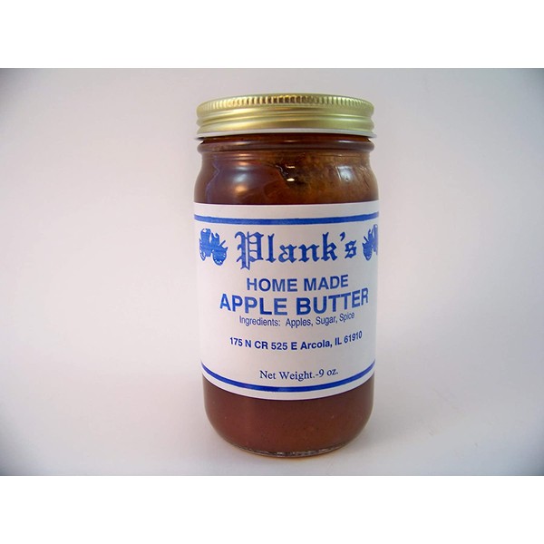 Plank's Amish Home Made Apple Butter All Natural 9 oz (No Corn Syrup)
