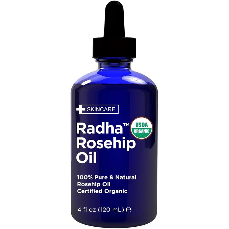 Radha Beauty Aceite de Rosa Mosqueta Orgánico 100% Puro, 120