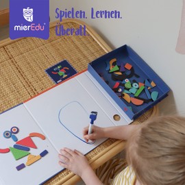 mierEdu Creative Magnetic Game Box Shapes I Toy from 3 Years I Promotes Motor Skills & Imagination I For Home & as a Travel Game for Children I Magnetic Toy Children