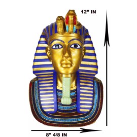 Ebros Large Cobra And Nemes Mask of Pharaoh Egyptian King Tut Bust Figurine 11"H