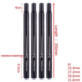 UPANBIKE Fahrrad Sattelstütze Klassische Ausführung Länge 350mm Mountainbike Rennrad Sattelstütze(Durchmesser 28.6mm)