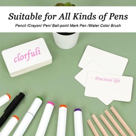 Pack of 100 Blank Paper Cards, Word Cards, Empty Business Cards, Index Cards, Note Card, DIY Paper Cards for School, Home, Office, Supply