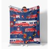 Fire Truck Blanket Warm Plush Firefighter Flannel Throw Blanket Super