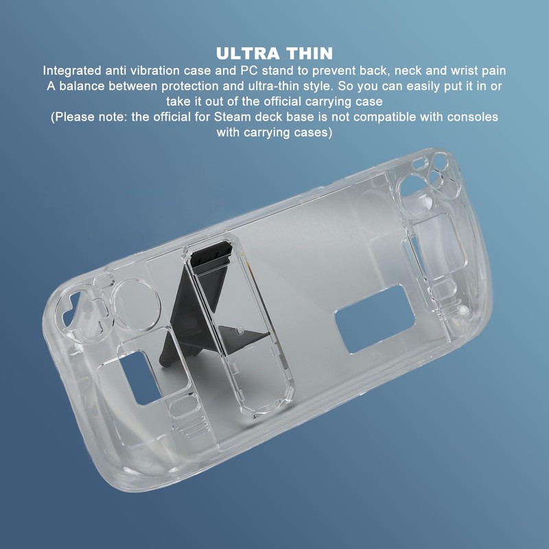 Protective Case Compatible with Steam Deck Game Console, Clear Shockproof