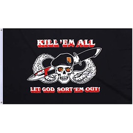 Kill Em All Let God Sort Em Out Flag Military 3' x 5'