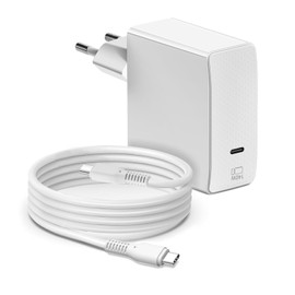 KFD 140W USB C Charger, PD3.1 GaN Wall Charger Compatible with MacBook Pro 16, 15, 14, 13 Inch, MacBook Air M1 M2 M3 M4 A2452 A2485 Power Supply GaN Tech 140W USB Type C Fast Charger 2.0