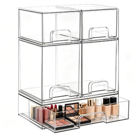 Luce un maquillaje siempre ordenado gracias a Carenqueen: Descubre este Sistema de Cajones Organizadores de Acrílico Transparente diseñado para maximizar el espacio,