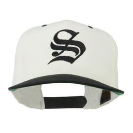 e4Hats.com Old English S Embroidered Cap - Natural Black OSFM