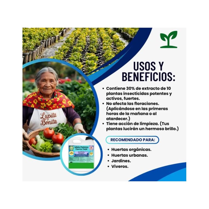 Jabón Potásico Líquido Fuerza Total para Jardín Presentación 4 L