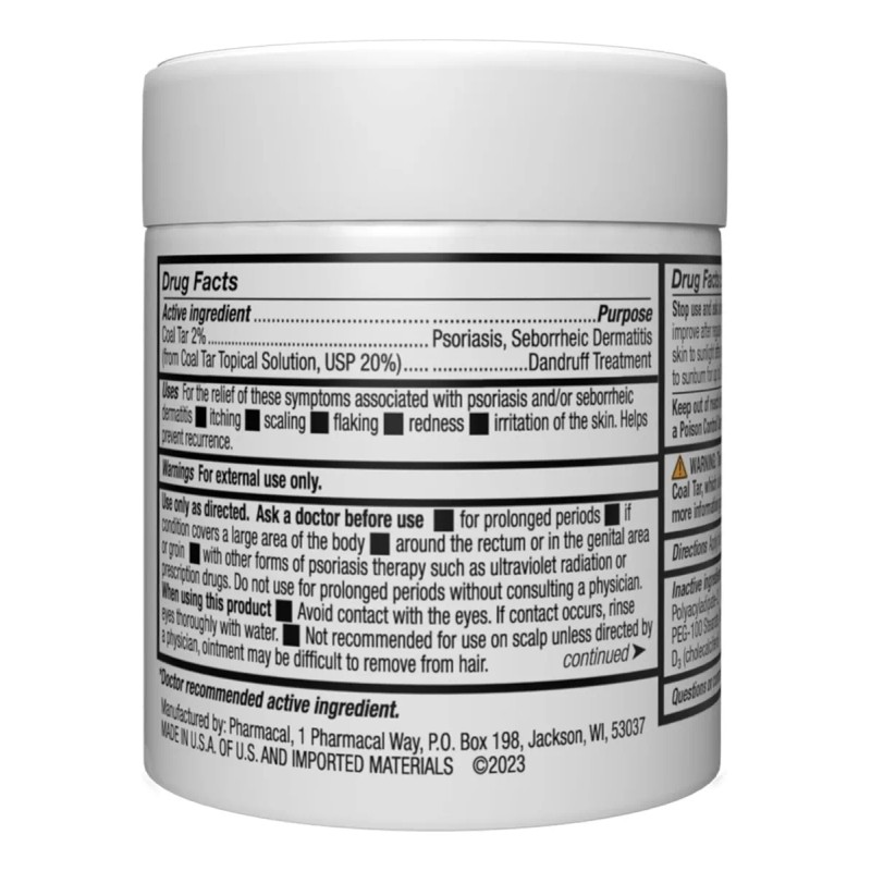 Pomada Para Psoriasis Mg217 2% Coal Tar 4oz Importado