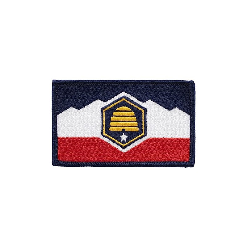 Patchtown Utah State Flag Patch Full Color 3.375" x 2"