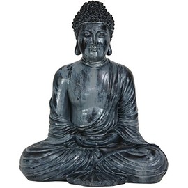 Red Lantern 12" Japanese Sitting Buddha Statue