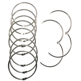 4 Inch Binder Rings Large Book Ring Metal Clips for Index Cards 10 Pack