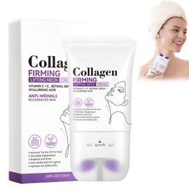 Firming Neck Cream, Tighten and Lift Neck Cream with Double Roller, for Relaxing Skin, Fine Lines, Shoulders and Neck, Reduces Wrinkles, Tightens and Smooths (110 ml)