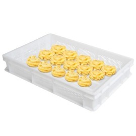Perforated Drying Tray for Fresh Pasta, 23.6" x 15.74" x 2.75", Teflon Stackable Pasta Drying Bin with Air Holes, Dryer Dough Pasta Case, Made in Italy, L'Oro Del Sud