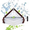 Transparent Waterproof Tarpaulin - with Eyelets 4x6 FT,with 1 Rolls