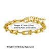 SKENUDY 18K Gold-Plated Chunky Chain Bracelets for Men and Women