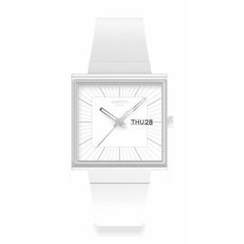 Swatch Casual Watch Unisex White Quartz Bioceramic What IF…ALLWHITE?