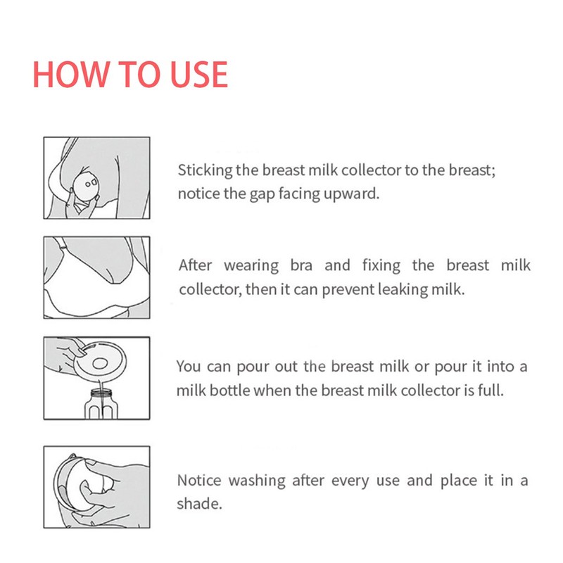 YIYEE Breast Shells Milk Saver for Breastfeeding, 4 Pack BPA