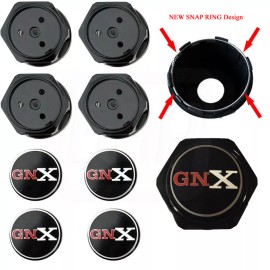 Gbodyparts 1987 GNX Grand National Wheel Center Caps Redesigned with SNAP RINGS - SET of 4