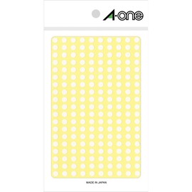 エーワン カラーラベル 白 丸型 5mm 9シート 07070