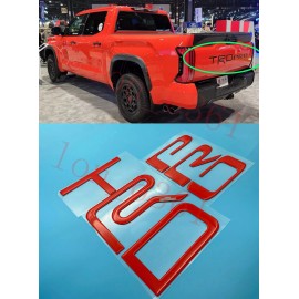 Unbranded Fit 2022 2023 Toyota Tundra TRD PRO Tailgate Letters Inlay All Red