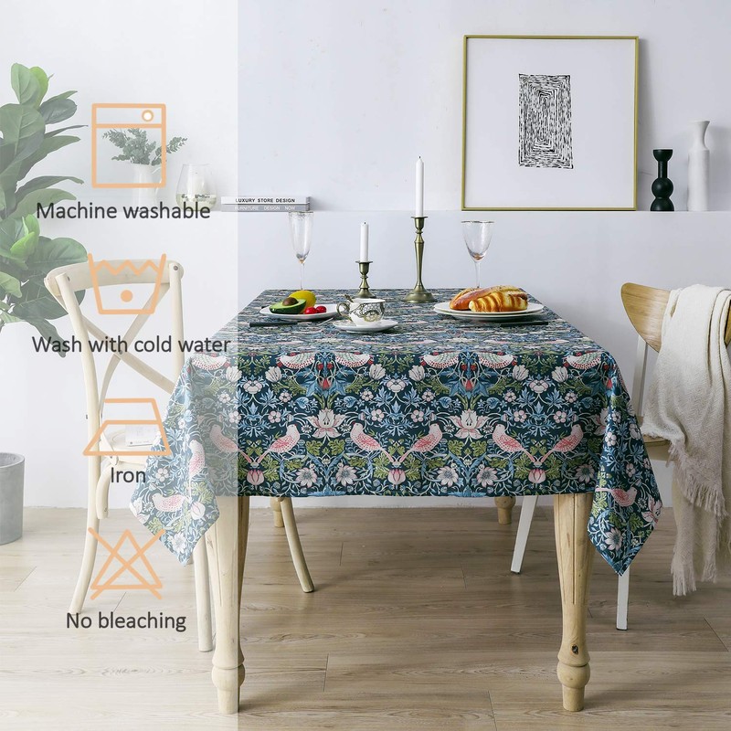 Obal William Morris Tablecloth Original Design Tablecloth Water Resistant Rectangular