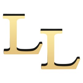 YIEMI 3D Letters for Wall Decor，Gold Elegant Wall Letters for Stylish Letter Wall Decor and DIY Home Decoration （L,2 pcs）