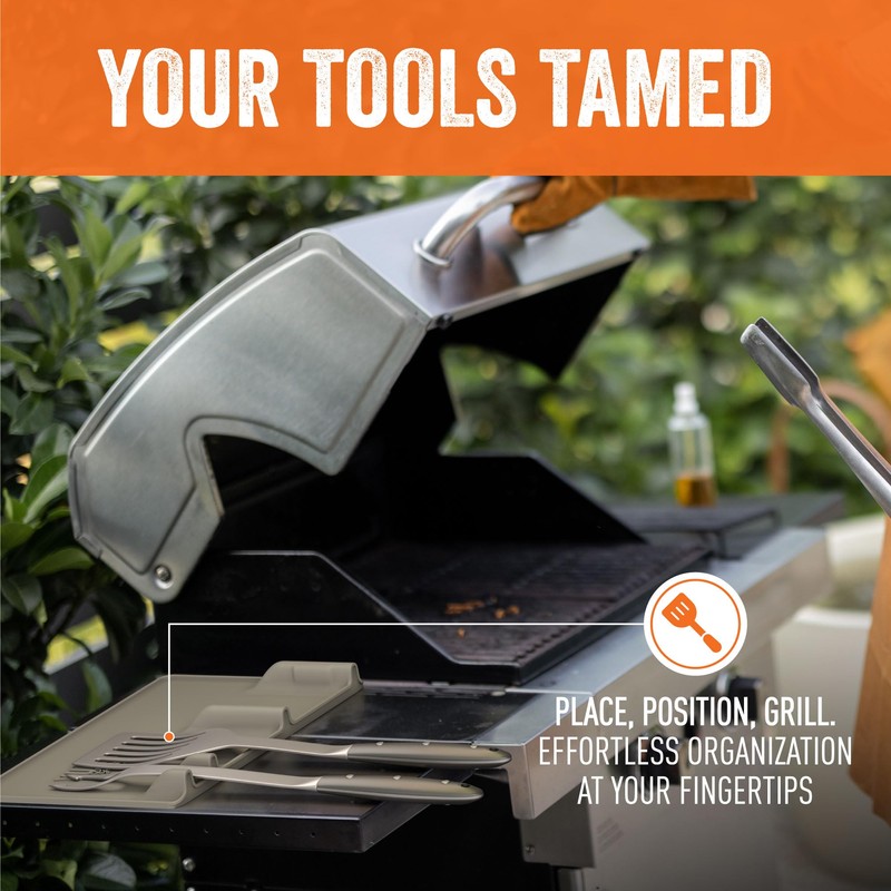 Yukon Glory Grey Tool Rest | BBQ Utensil Holder |