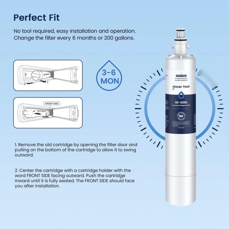 Glacier Fresh Repuesto Para Filtro De Agua Para Refrigerador
