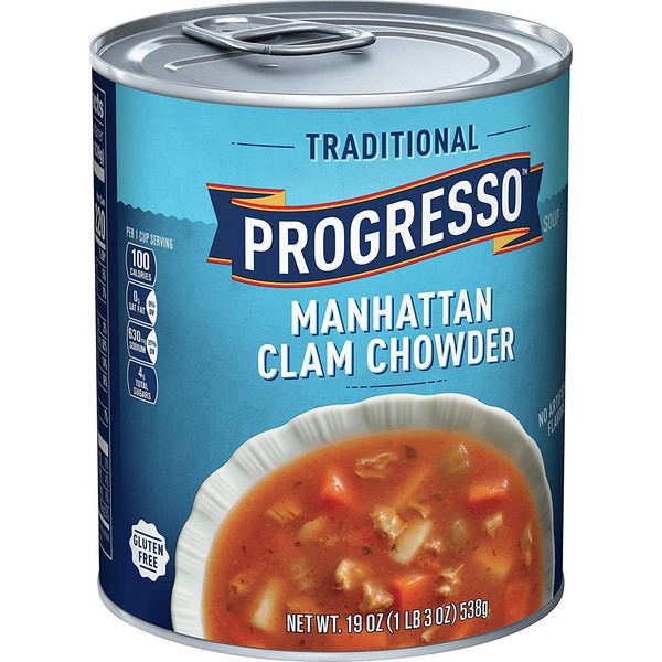 Progresso Traditional, Manhattan Clam Chowder Soup, 19 Oz, Pack of 6