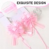8 Pack Pull Bows for Gift Wrapping (6 Inch, Pink)