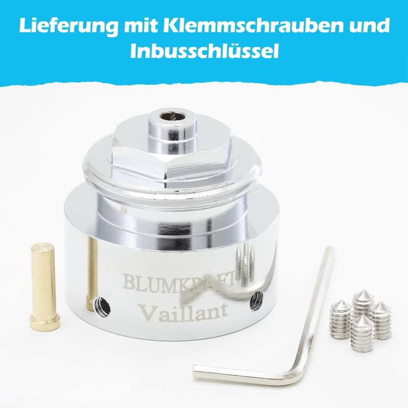 BLUMKRAFT Vaillant Compatible Radiator Adapter 30mm to M30x1.5 for Thermostatic
