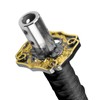 EZAUTO WRAP 15cm Black Shift Knob Samurai Sword Alloy Katana
