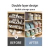 CHENGZI Double Adjustable Simple Small Shoe Rack Shoe Holder, 3PCS