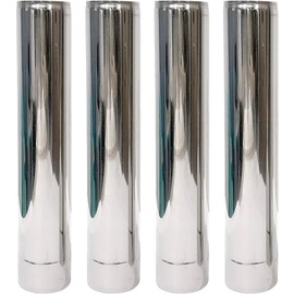 TAISOCA Stainless Steel Straight Chimney Pipe Combinations Diameter 6cm Length 32cm x 4 Exhaust Pipe Exhaust Pipe